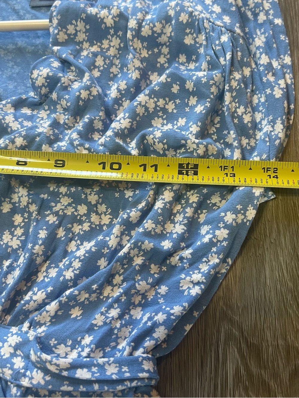 French Connection Blue White Floral Tie Waist Dress Size 0 - Picture 6 of 6